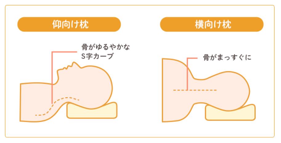 正しい枕は,首や肩にやさしいです。